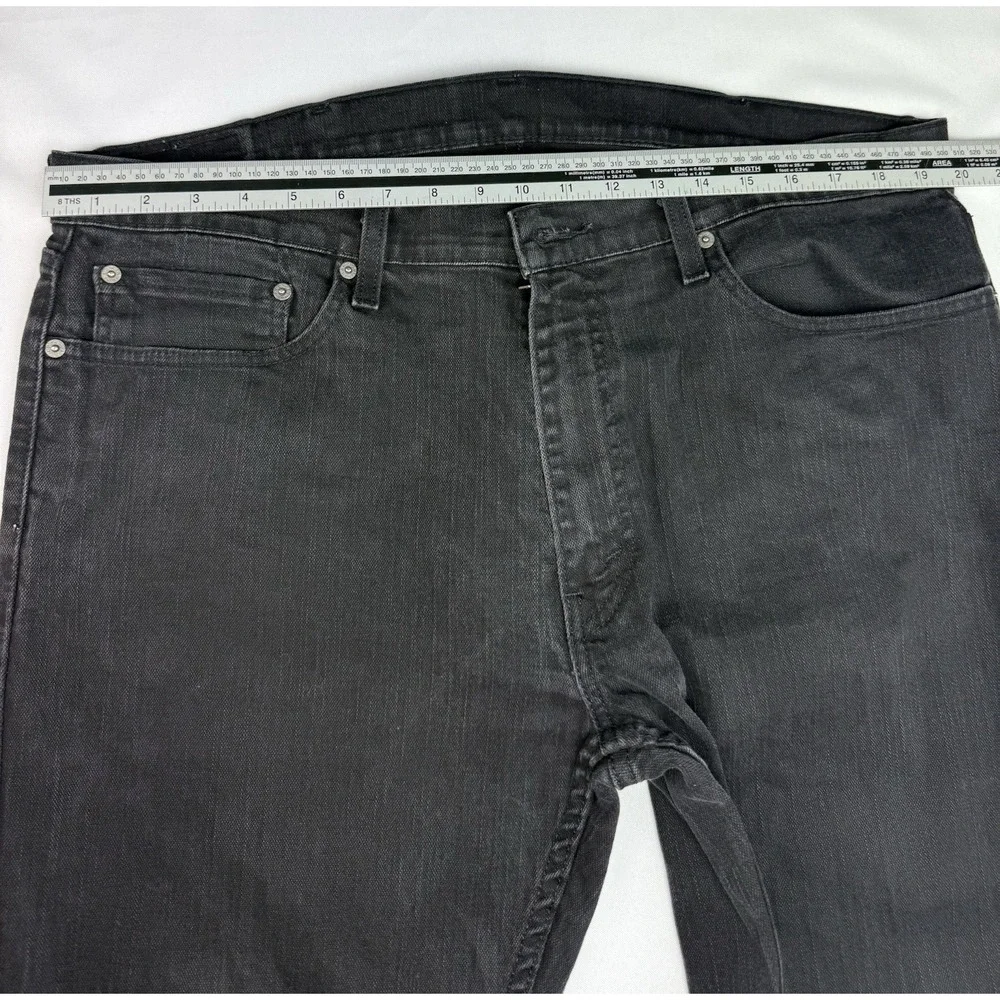 Levis 559 Mens‎ 38x30 Black Relaxed Straight Fit Jeans WaterLess